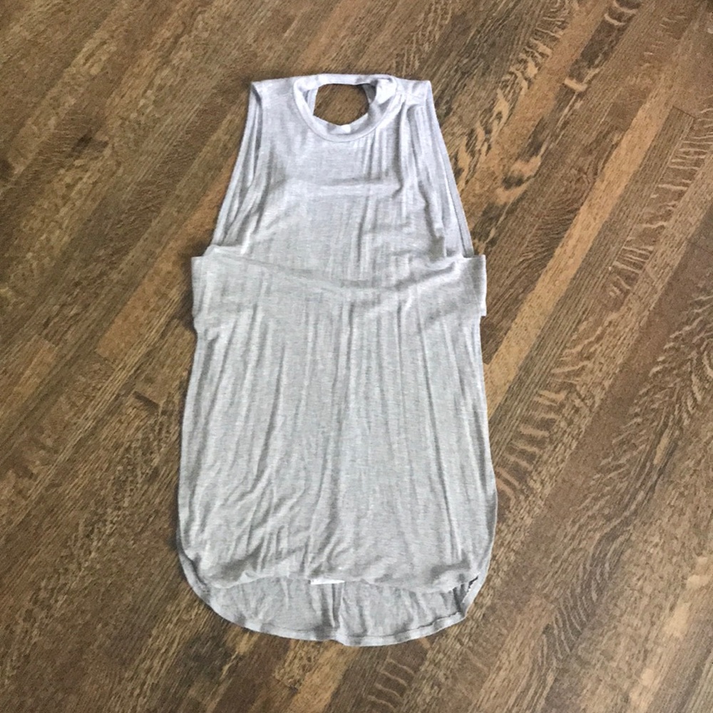 Boutique Gray Split Tied Long Shirt